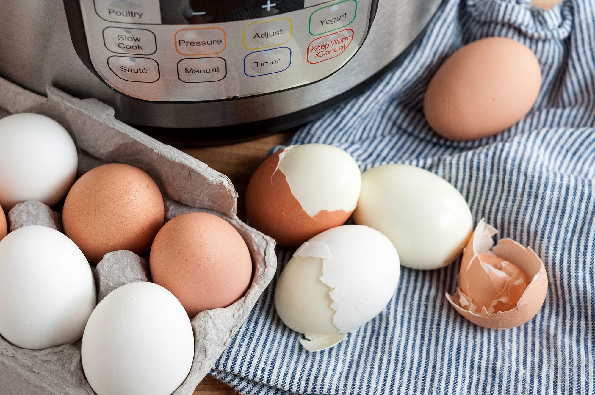 Easy Peel Hard Boiled Eggs in the Pressure Cooker