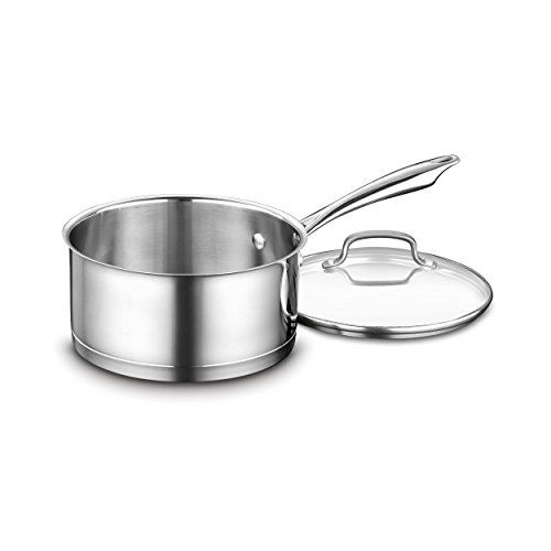 Cuisinart 3-QT Stainless Steel Saucepan with Glass Lid