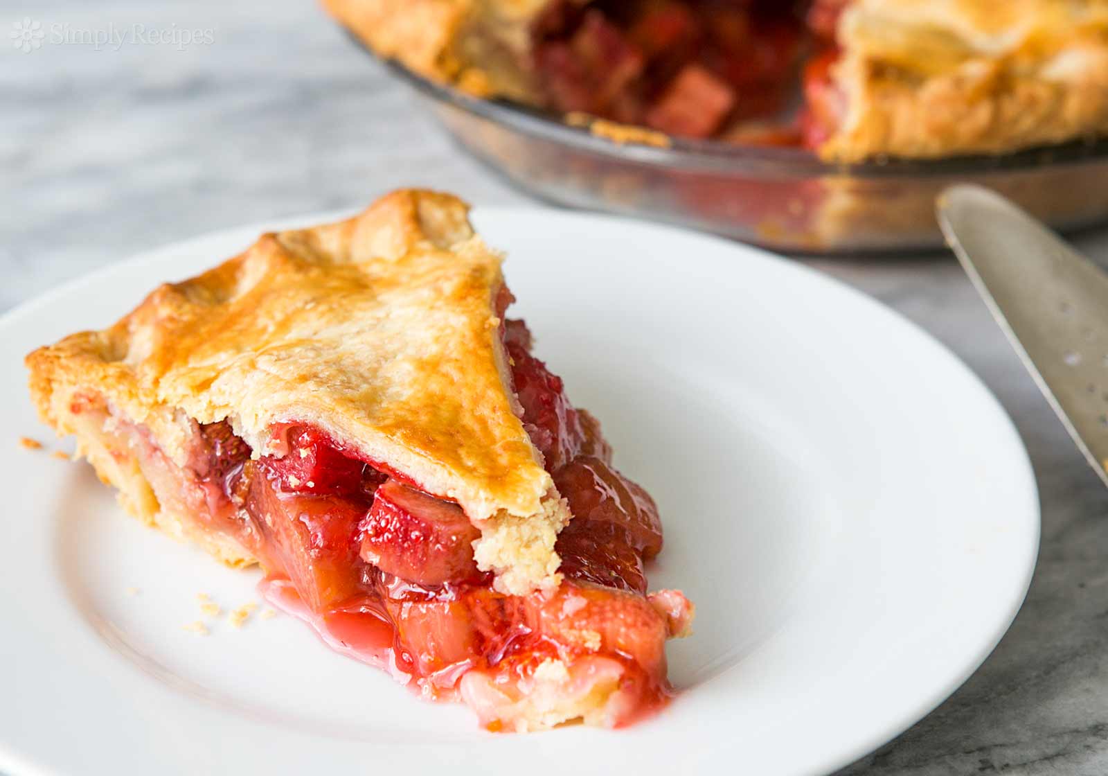 A perfect slice of the best Strawberry Rhubarb Pie