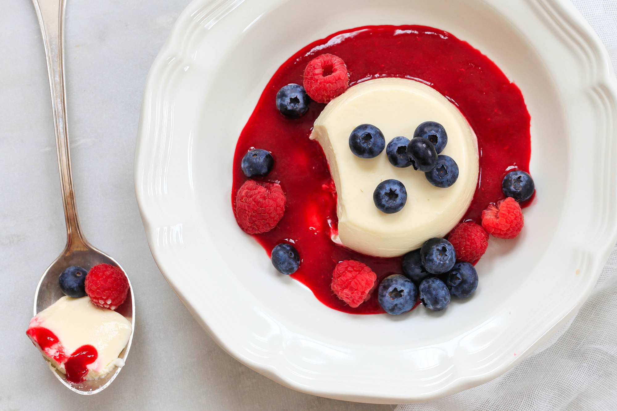 Panna Cotta with Summer Berries